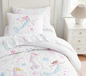 Pottery barn kids mermaid full/queen popular set