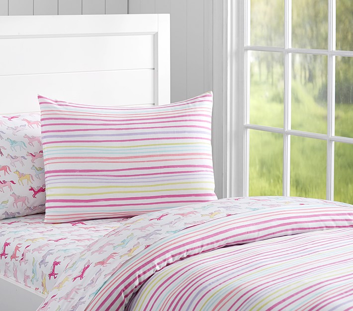 Rainbow Stripe Duvet Cover &amp; Shams