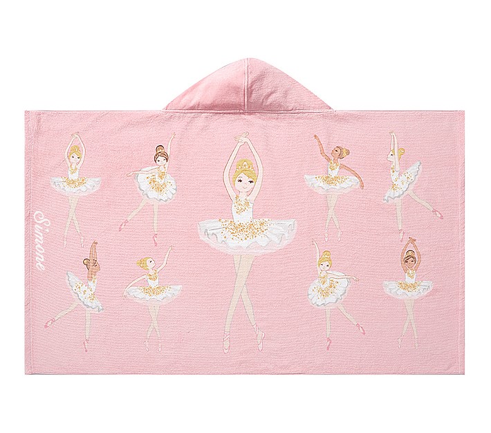 Ballerina Kid Beach Hooded Towel