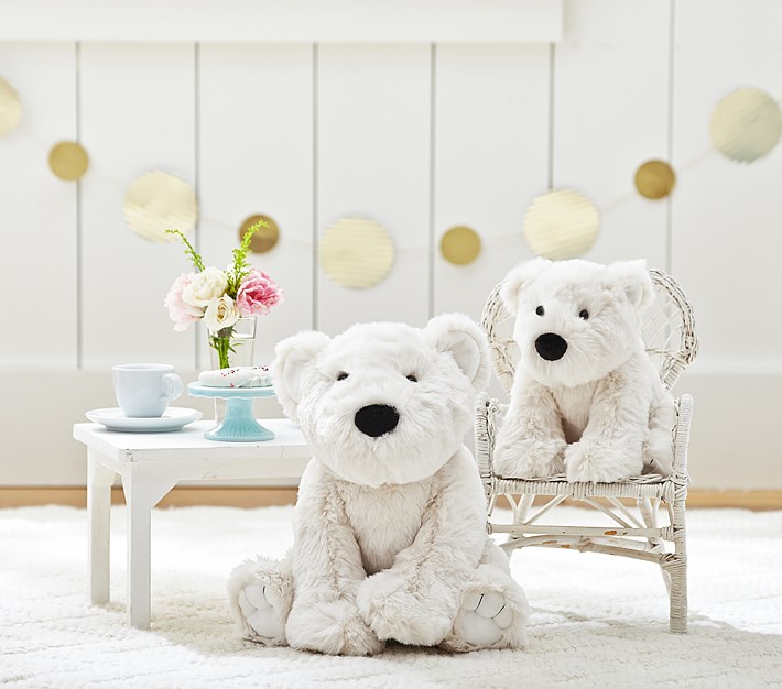 Faux-Fur Polar Bear Plush