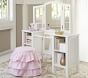 Madeline Vanity Stool, Pink Ruffle Slipcover Only