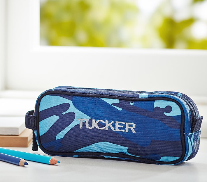 Mackenzie Blue Camo Pencil Case