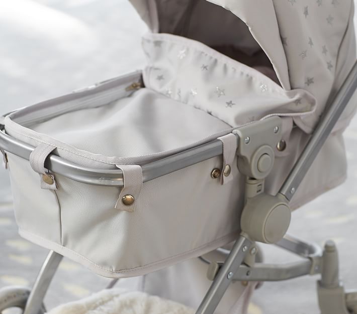 Grey Convertible 3 in 1 Doll Stroller