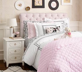 Chesterfield Kids Upholstered Bed Headboard Pottery Barn Kids