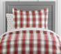 Organic Flannel Tartan Plaid Duvet Cover &amp; Shams