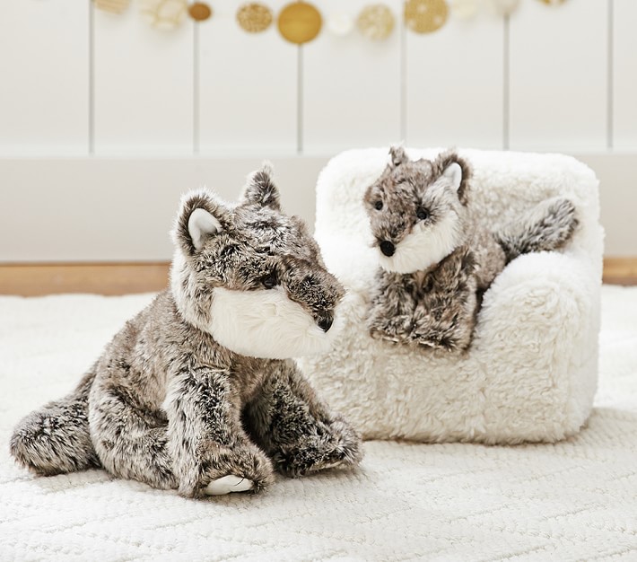 Faux Fur Wolf Plush