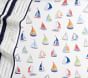 Hudson Sailboat Organic Crib Fitted Sheet