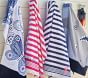 Indigo Stripe Tassel Family Kid Beach Towel