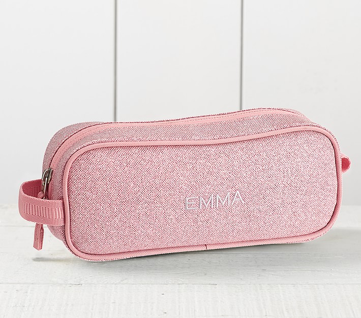 Mackenzie Pink Sparkle Glitter Pencil Case