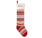 Multi Stripe Merry &amp; Bright Stocking