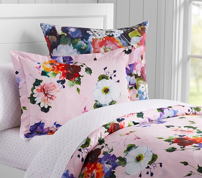 Hannah Floral Organic Duvet Cover &amp; Shams