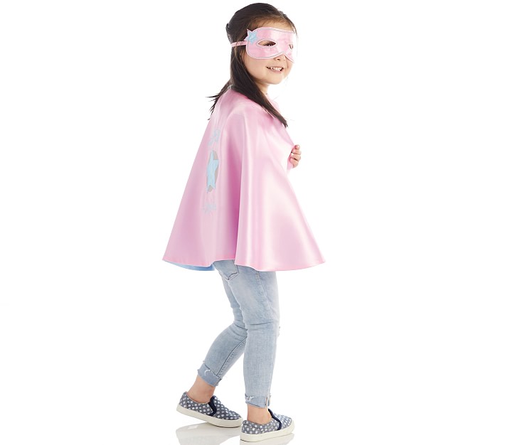 Personalized Pink Cape &amp; Mask Set