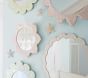 White Scalloped Capiz Mirror