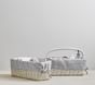 Gray Linen Cotton Nursery Storage