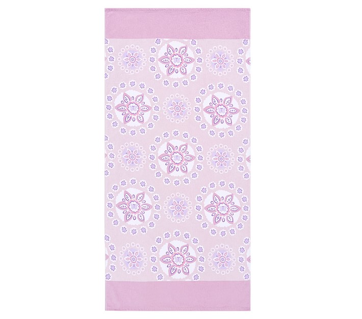 Pink Medallion Beach Towel