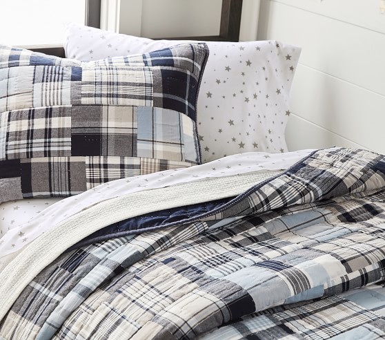 Pottery Barn Kids - Twin good Size Madras Quilt