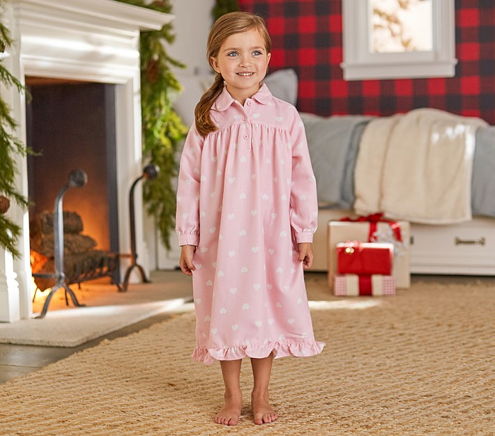 Heart Flannel Nightgown