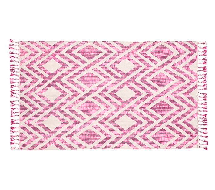 Woven Geo Fringe Kilim Rug