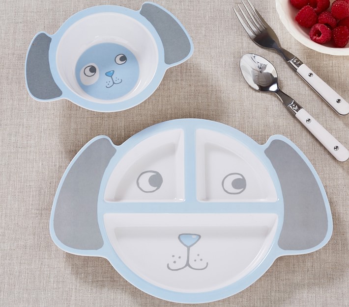 Shaped Dog Plate &amp; Bowl