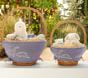 Chambray Embroidered Easter Basket Liners