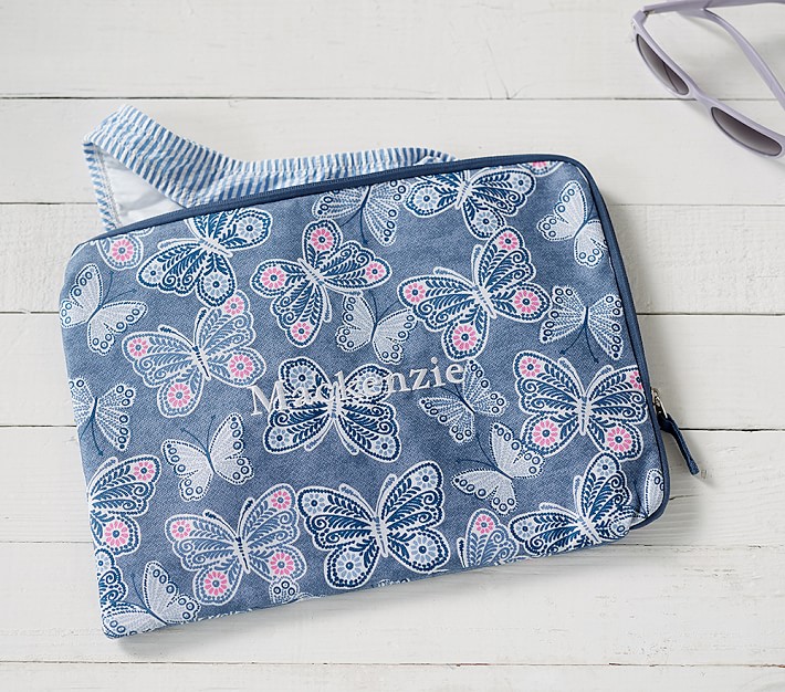 Mackenzie Indigo Butterflies Wet/Dry Bag