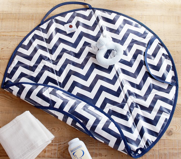 Navy Chevron Patemm Changing Pad