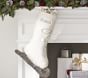 Ice Skate Glitter Stocking