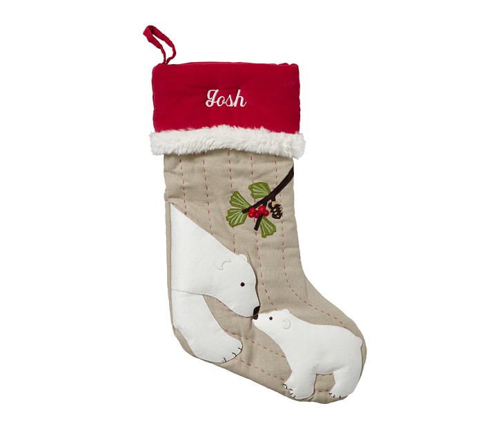 Polar Bear Woodland Stocking