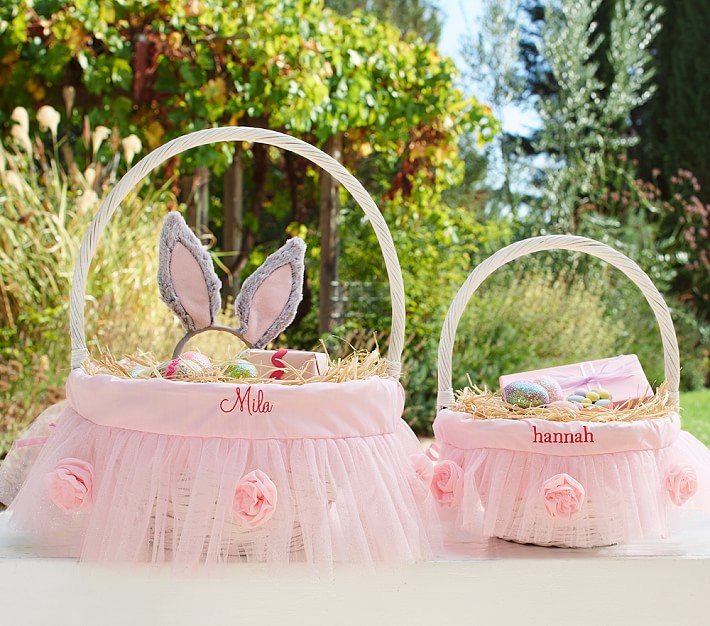 Ribbon Flower Easter Basket Liners