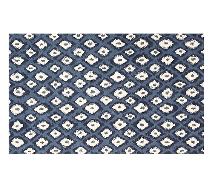 Ikat Rug - Navy