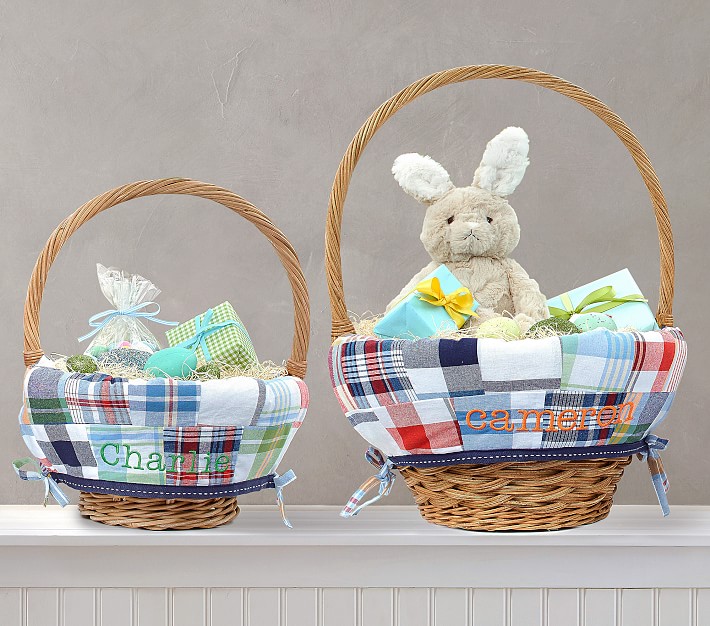 Madras Easter Basket Liner