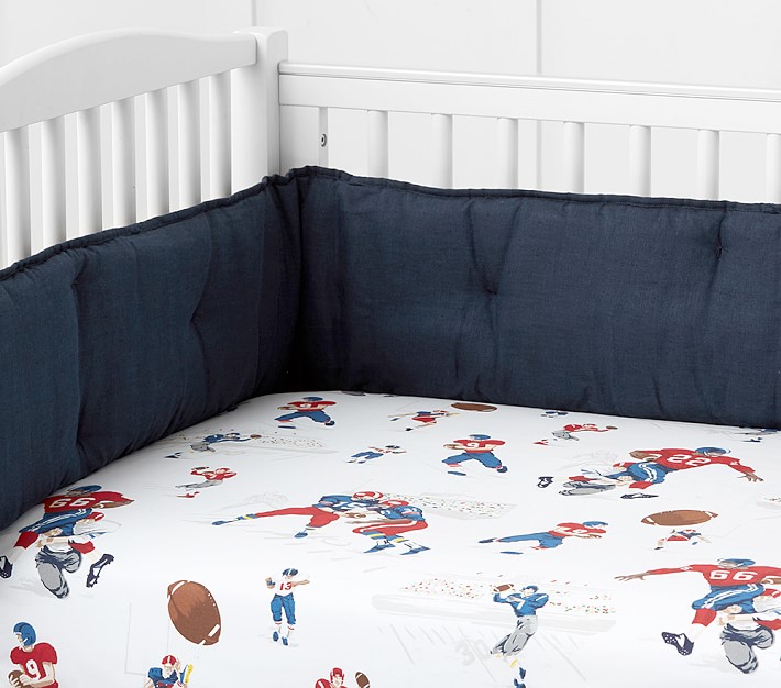 Vintage Football Crib Fitted Sheet