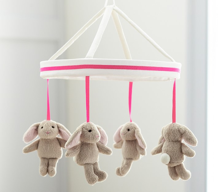 Bright Pink Harper Bunny Mobile