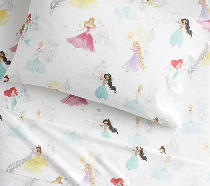 Disney Princess Organic Castle Sheet Set Standard Pillow Case White