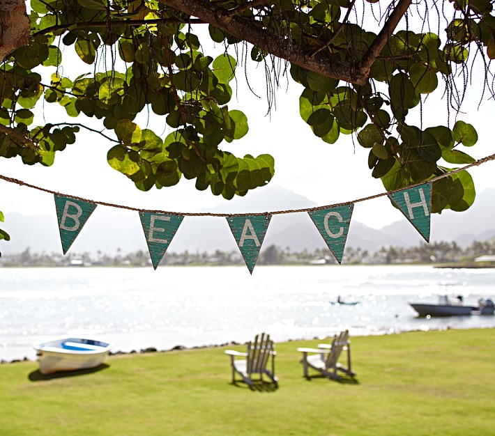 Weathered Wood Beach Banner