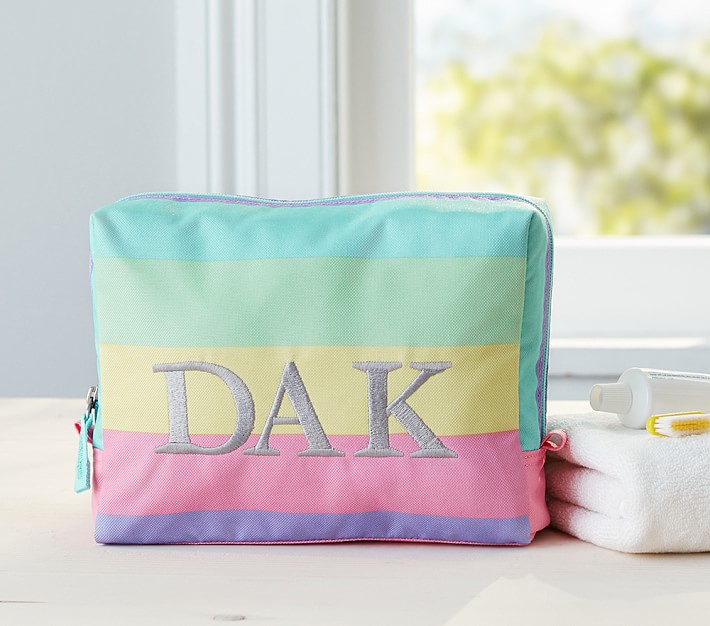 Fairfax Rainbow Multicolor Stripe Toiletry Bag