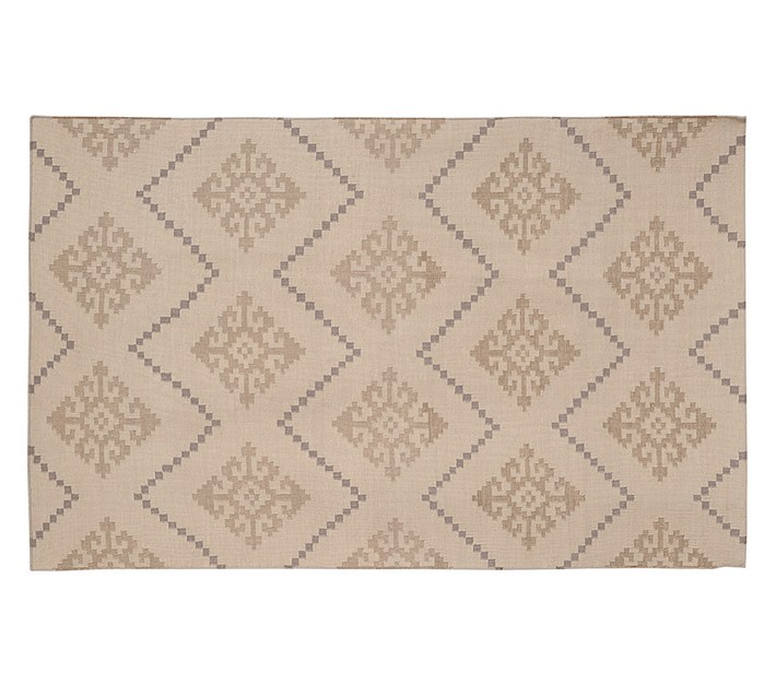 Genevieve Gorder for Capel, Khaki Diamond Dhurrie Rug