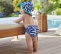 Allover Alligator Reversible Hat &amp; Diaper Cover