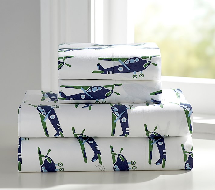 Vintage Airplanes Sheet Set &amp; Pillowcases