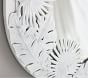 White Oval Palm Mirror