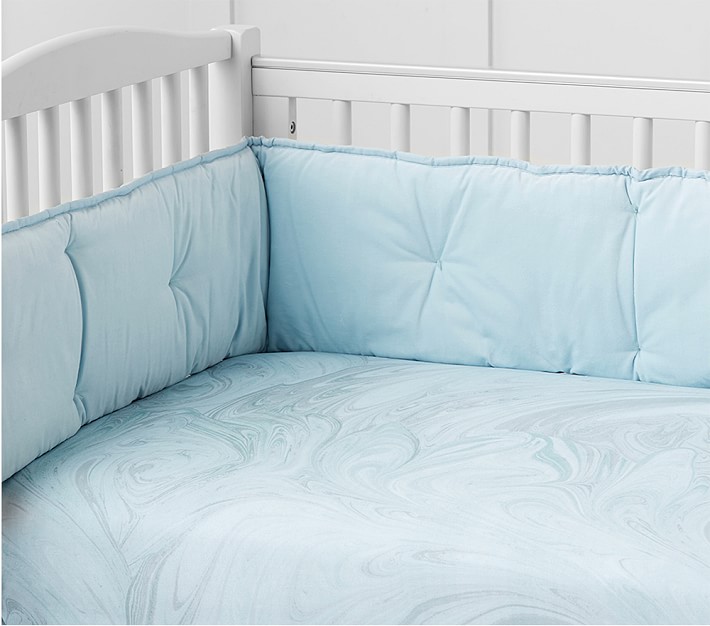 Marble Sateen Crib Fitted Sheet