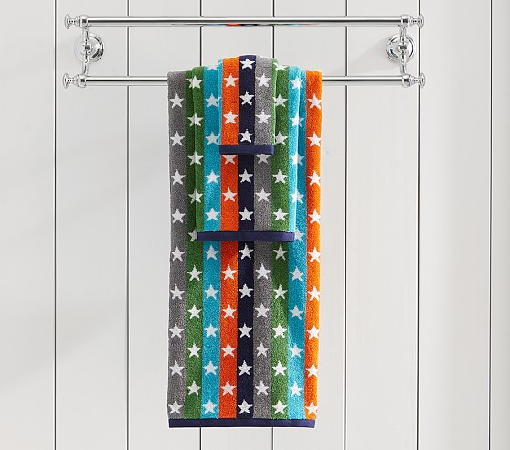Multi Star Kids Bath Towel | Pottery Barn Kids
