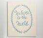 Welcome World Linen Canvas Nursery Art