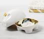 Gold Accent Ceramic Piggy Box