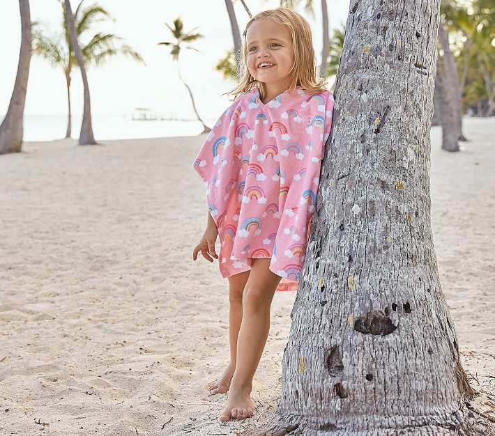 Rainbow Kid Beach Poncho