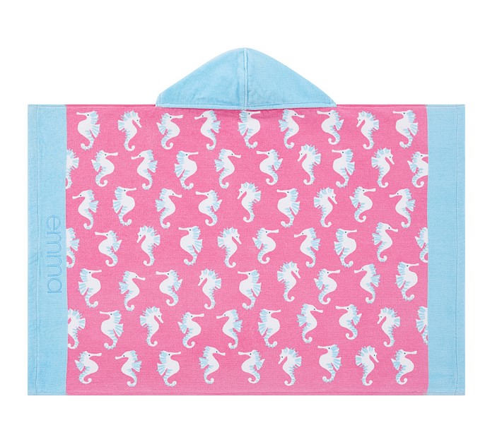 Allover Seahorse Baby Beach Hooded Towel