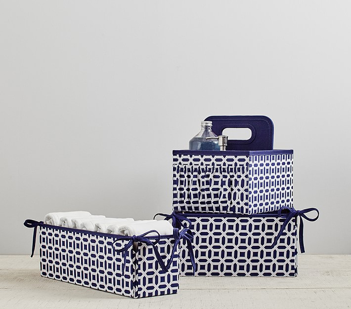 Navy Geo Nursery Storage