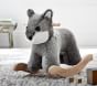 Wolf Faux-Fur Plush Rocker