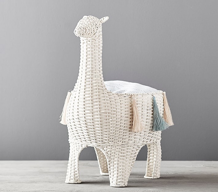 Llama Shaped Wicker Storage