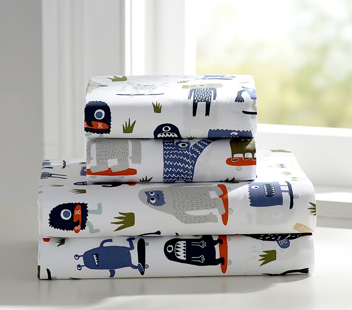 Monster Skateboard Sheet Set &amp; Pillowcases